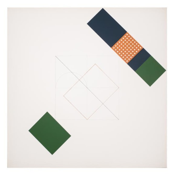 Antonio Liz&aacute;rraga, Plano de cento e oitenta graus, 1996. German pigments on canvas, 47 1/4 x 47 1/4 in.