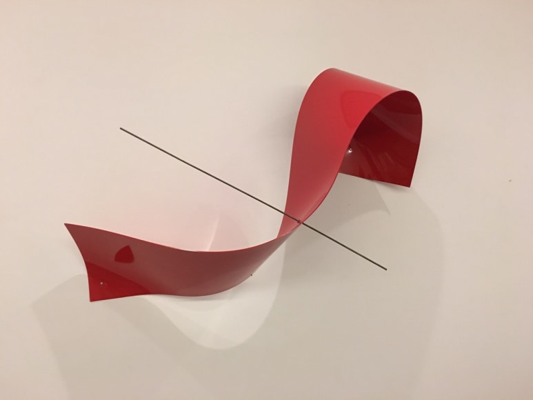 Iole Freitas, Untitled, 2009. Stainless steel, polycarbonate and industrial paint, 39 3/8 x 52 3/4 x 20 7/8 in. (100 x 134 x 53 cm.)