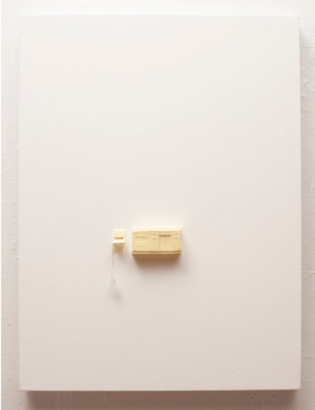 Liliana Porter, For Sale [Kitchen items], 2019. Acrylic and assemblage on canvas, 24 x 18 x 2 1/2 in., (61 x 45.7 x 6.4 cm.)