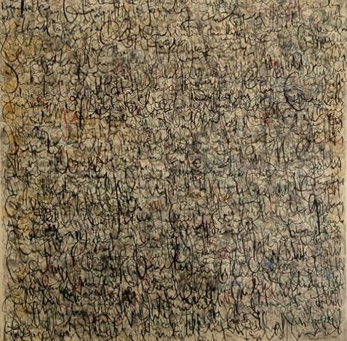 Le&oacute;n Ferrari, Untitled, 1990. Graphite and pastel on high impact polystyrene, 39 3/8 x 39 3/8 in. / 100 x 100 cm.