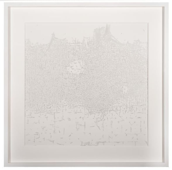 Marco Maggi, Landmark, 2013. Pencil on Yupo paper, 24 in. x 24 in.