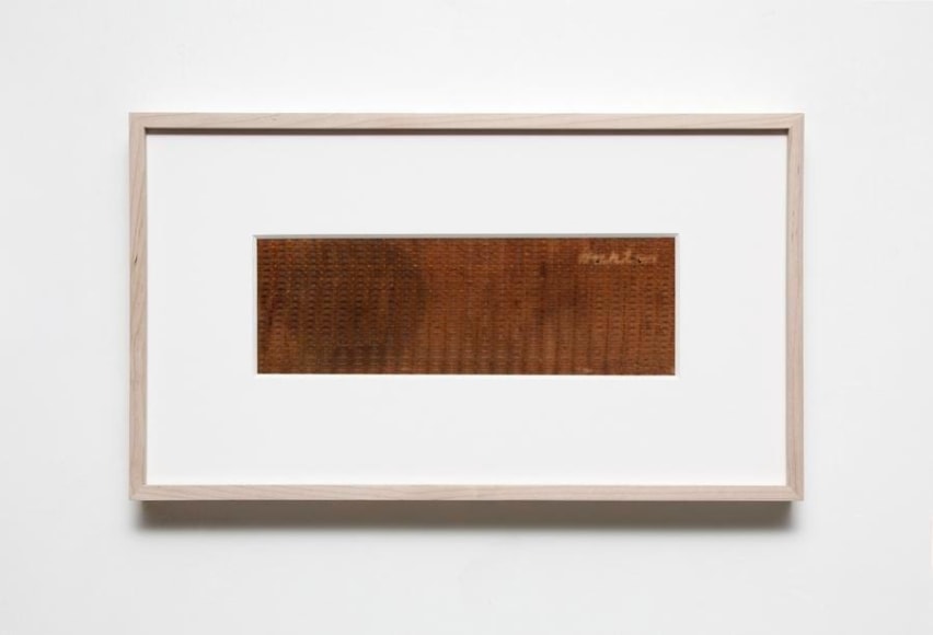 Gabriel de la Mora, B-193, 2015. Fabric removed from radio speakers,11 7/16 x 20 x 1 13/16 in. / 29 x 50.7 x 4.5 cm.