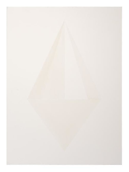 Mariano Dal Verme, Untitled from the series Fade In: Solids, 2013. Lemon juice on paper, 9 3/4 in. x 13 1/2 in.