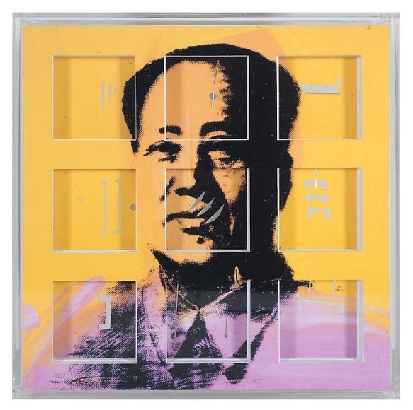 Marco Maggi, Incomplete Coverage on Warhol (Mao), 2013. Cuts and folds on 500 pages, 8 in. x 8 in. x 2 in.