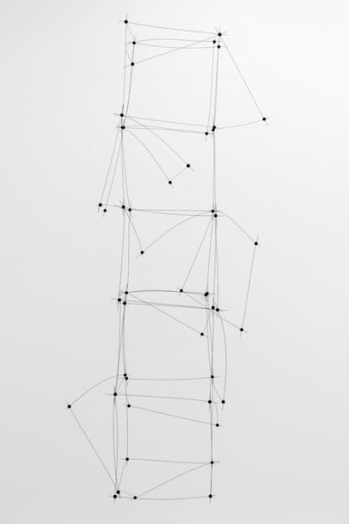 Magdalena Fern&aacute;ndez, 10ee016, 2016. Steel, rubber, 144 x 53 x 52in.