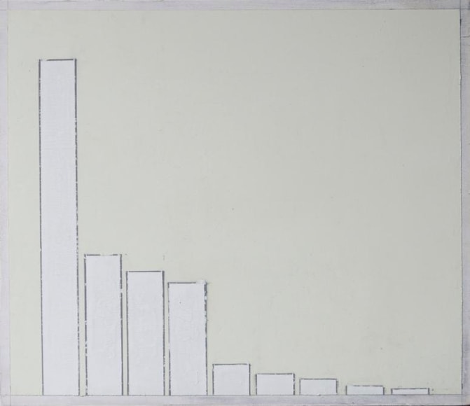 Melanie Smith, Diagram 40, 2015. Acrylic enamel and encaustic on wood, 13 3/4 x 16 1/2 in.