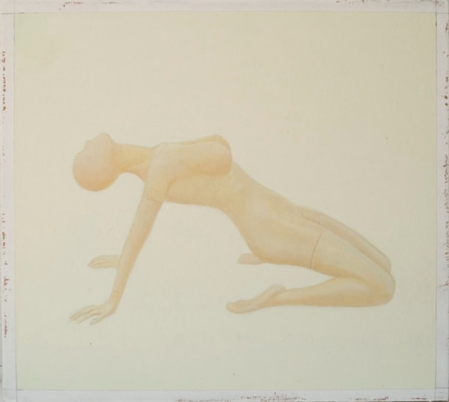 Melanie Smith, Empty Body 10, 2016. Oil and encaustic on wood, 11 7/8 x 12 5/8 in.