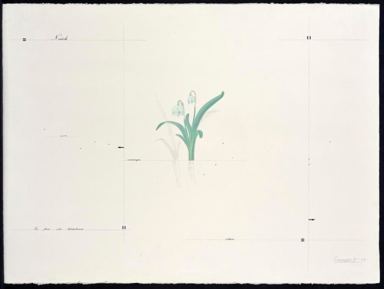 Marie Orensanz, solitaires, 1977. Acrylic and mixed media, 22 1/16 in. x 29 15/16 in.