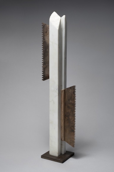 Untitled,&nbsp;1991,&nbsp;Drawing and mixed media on marble,&nbsp;33 7/16 x 9 7/16 x 3 1/8 in. (85 x 24 x 8 cm.)