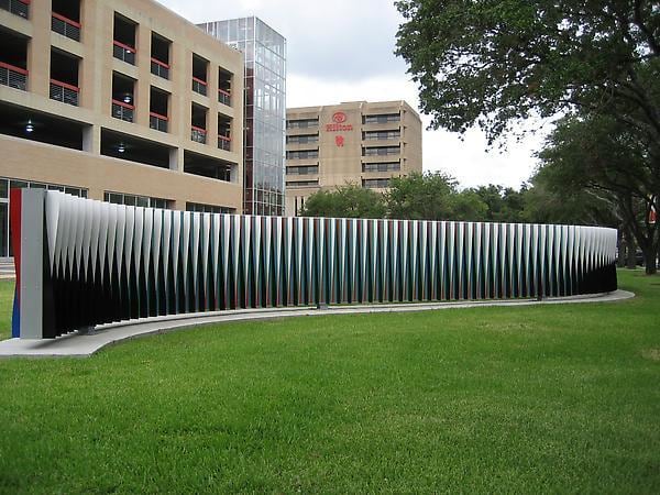 Carlos Cruz-Diez, Double Physichromie: University of Houston, 2008. 59 1/16 x 601 9/16 in. (150 x 1528 cm.)