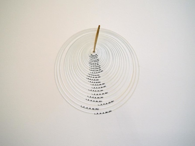 Miguel Angel R&iacute;os, Untitled #7 (Meta Series), 2010.  Ink on styrene, wood. 12 1/4 in. x 31 in.