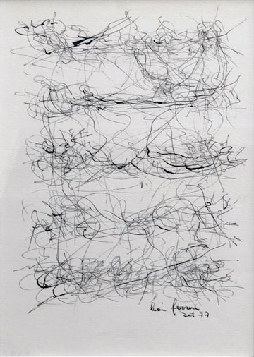Le&oacute;n Ferrari, Sin T&iacute;tulo, 1977. Ink on paper, 9 7/16 x 6 17/32 in. (24 x 16.6 cm.)