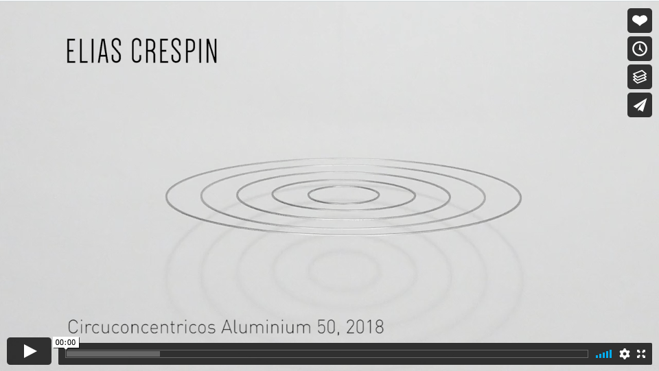Elias Crespin, Circuconc&eacute;ntricos Aluminum-50, 2018. Aluminum, Diameter = 19 11/16 in. (50 cm.)