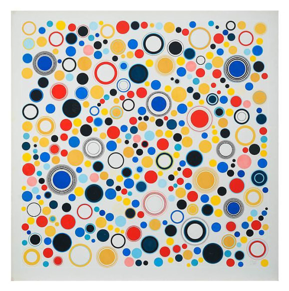 Antonio Asis, Geometr&iacute;a Libre, 1962. Gouache on paper (Cat. No. 2330), 30 5/16 in. x 29 7/8 in.
