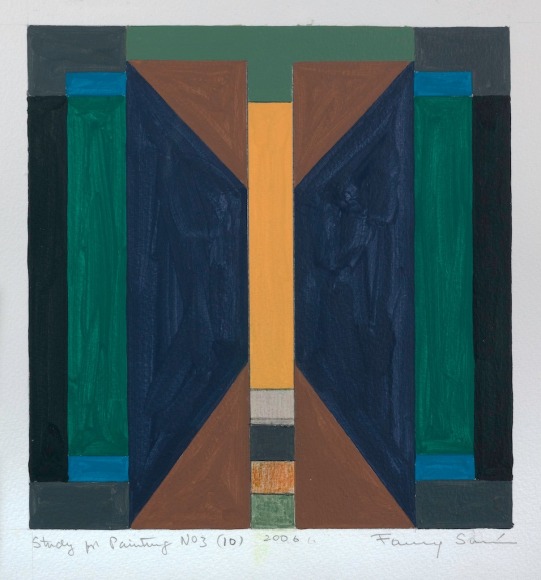 Fanny San&iacute;n, Study for Painting No. 3 (10), 2006, 2006. Acrylic and colored pencil on paper, 22 3/4 x 18 3/4 in. (57.8 x 47.6 cm.)