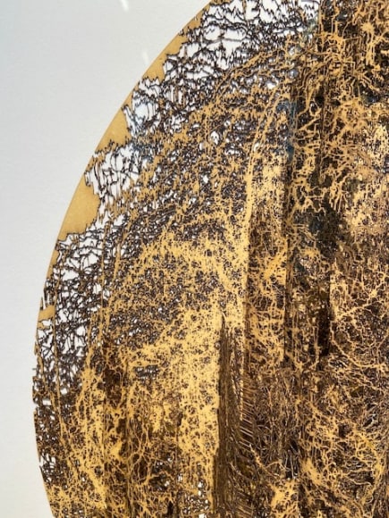 Gustavo D&iacute;az, Not yet titled (detail), 2019. Cut paper, pigment, &amp;amp; colored pencil, 25 5/8 x 25 5/8 x 3 1/2 in.