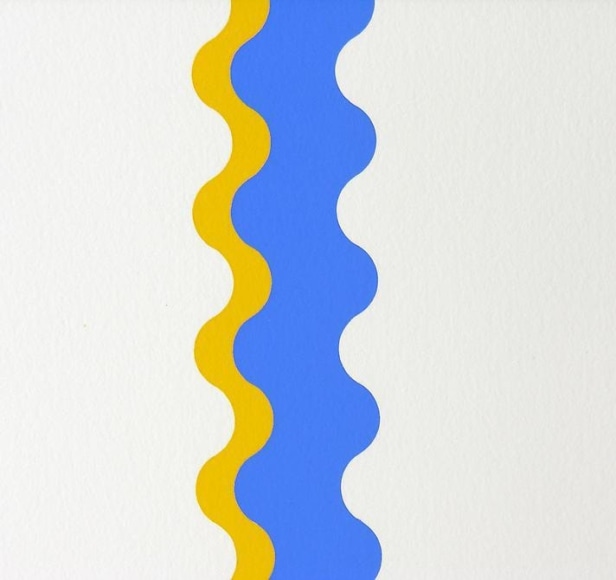 S&eacute;rvulo Esmeraldo, Variations sur une courbe, 1972-1973. Serigraph, ed. 1/50, 12 in. x 12 in.