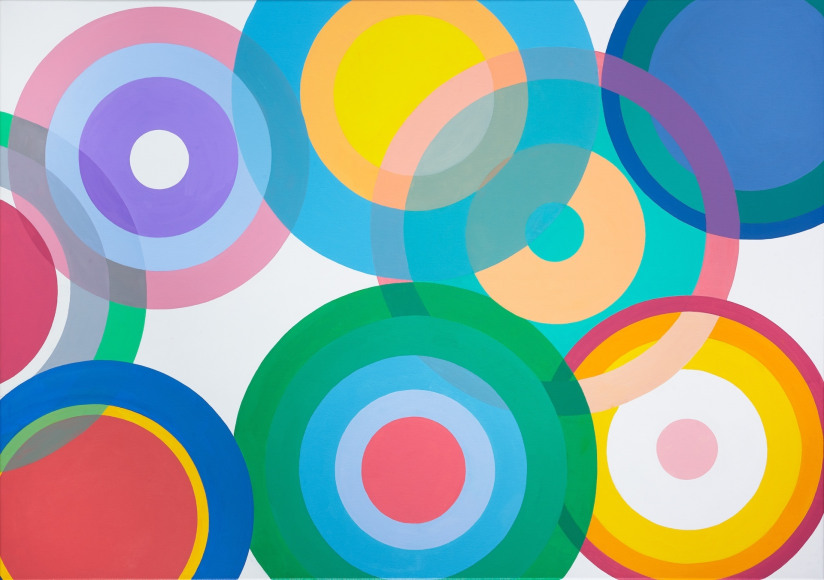 Graciela Hasper, Untitled, 2019. Acrylic on canvas, 36 9/16 x 53 1/8 in. (95 x 135 cm.)