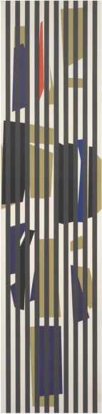 Alejandro Otero, Coloritmo 8 [Colorhythm 8], 1956. Industrial enamel on wood, 17 5/16 x 57 1/4 in. (44 x 145.5 cm.)