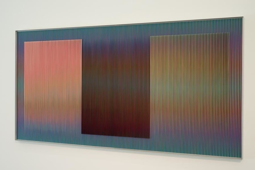 Carlos Cruz-Diez, Physichromie Panam 60, 2010. Chromography on aluminum, 39.4 in. x 78.7 in.