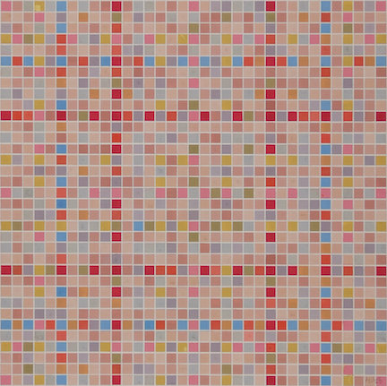 Antonio Asis, Cuadrados rítmicos, 1963, Gouache on paper, 8 1/4 x 116 7/8 in. (21 x 29.7 cm.)