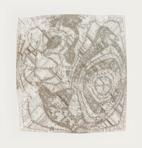 Gustavo D&iacute;az, Not yet titled, 2019. Cut out paper, 24 3/8 x 23 3/16 in. (62 x 59 cm.)