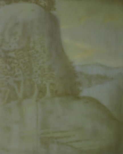 Melanie Smith, Mountain, 2013. Acrylic enamel on wood, 24 x 18 1/2 in. (61 x 47 cm.)