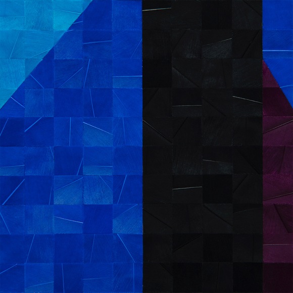 Gabriel de la Mora, 3,983 I (detail), 2020. Pigmented turkey feathers on museum cardboard, 31 1/2 x 31 1/2 x 1 9/16 in. (80 x 80 x 4 cm.)