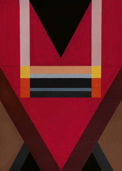 Fanny San&iacute;n,&nbsp;Composition No. 5, 2012,&nbsp;2012,&nbsp;Acrylic on paper,&nbsp;41 x 29 1/2 in.