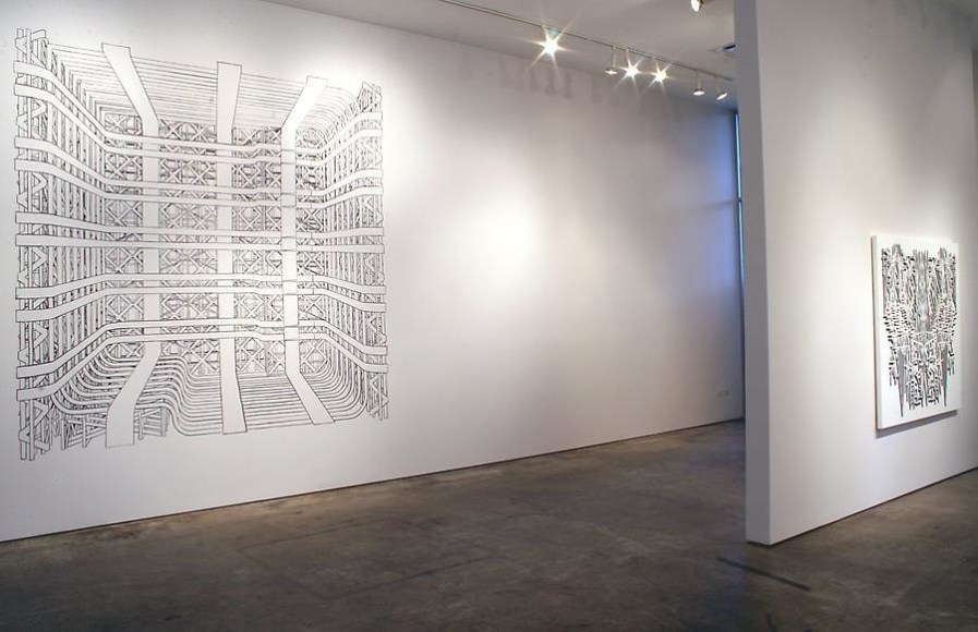 Pablo Siquier, Sicardi Gallery exhibition, installation view, 2008.