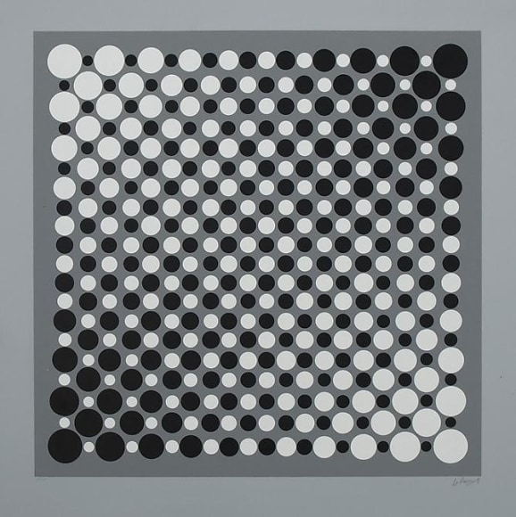 Julio LeParc, Untitled, c. 1960s. Serigraph, ed. 85/125, 19 1/4 in. x 19 1/4 in.