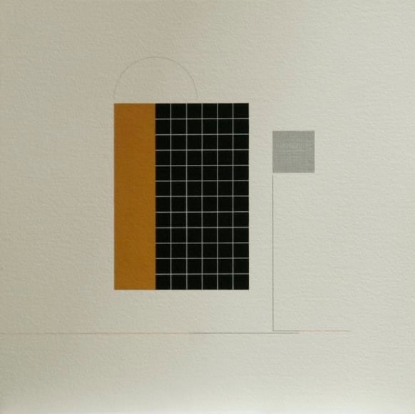 Antonio Liz&aacute;rraga, Desenho n&ordm; 450 - A lua est&aacute; com saudades, 1998-2004. India Ink, graphite and pigments on Arches paper, 15 3/4 x 15 3/4 in.