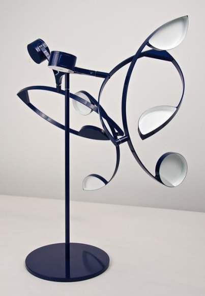 Pedro S. de Movell&aacute;n, Papillon, 2015, Powder coated aluminum and brass, stainless steel