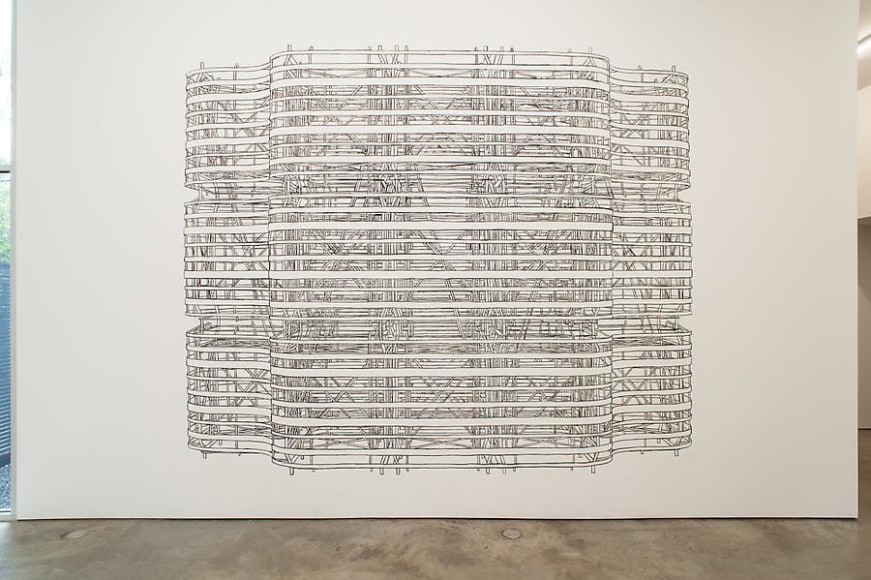 Pablo Siquier, Structure, Sicardi Gallery installation view, 2013.