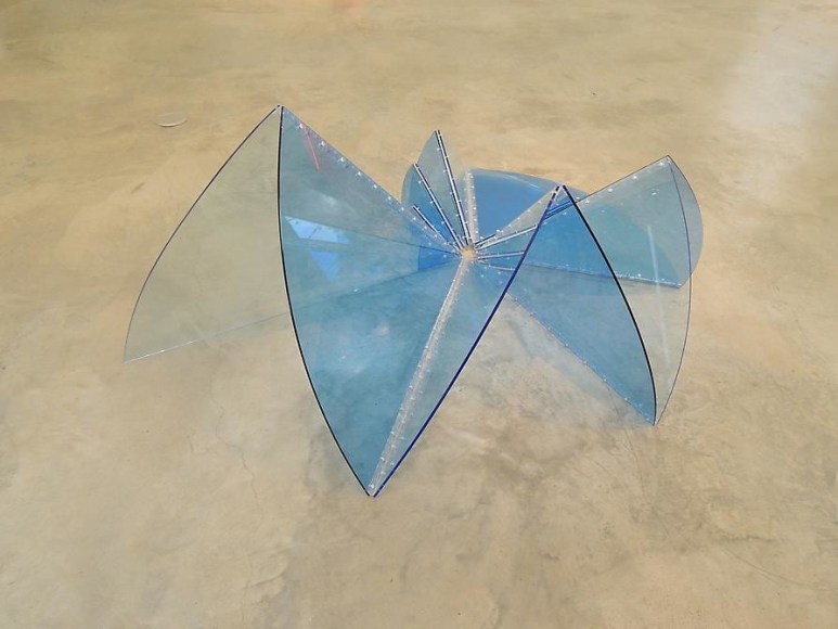 Marta Chilindron, Spiral 7, 2014. Acrylic, 76 in. overall, 40 in. high