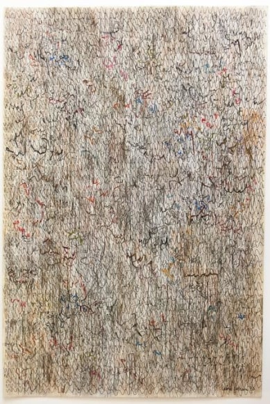Le&oacute;n Ferrari, Untitled, 1990. Graphite, pastel, and ink on high impact polystyrene, 25 11/16 x 17 5/8 in. / 65.2 x 44.7 cm.