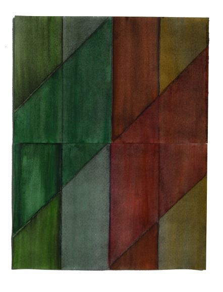 Cuarentena composici&oacute;n del d&iacute;a #25, 2020, watercolor, charcoal on paper, 12 15/16 x 17 5/16 in.&nbsp;
