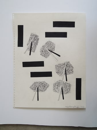 Miguel Angel Rios&nbsp;(b. 1943, Argentina: lives and works in New York/Mexico City). Drawing from the series, &quot;Endless&quot; Number 57. 2015. Ink and pencil on paper. 14 1/8 x 11 in. / 35.8 x 28 cm.&nbsp;