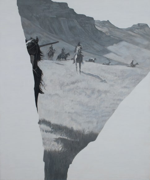 Melanie Smith, Fragmented Landscape 20, 2020. Pigment on wood, 35 3/8 x 29 1/2 in. (90 x 75 cm.)