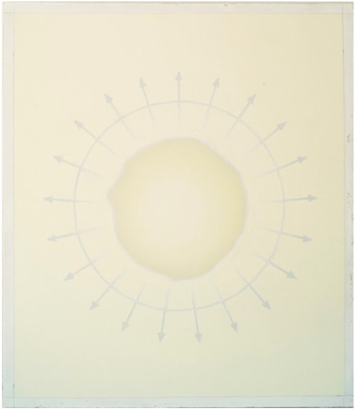 Melanie Smith. Diagram 61, 2016. Oil and encaustic on mahogany. 10 &frac14; x 9 &frac12; in.