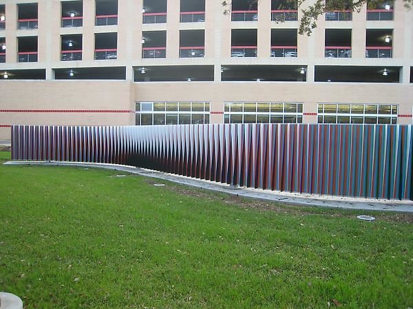 Carlos Cruz-Diez, Double Physichromie: University of Houston, 2008.&nbsp;59 1/16 x 601 9/16 in. (150 x 1528 cm.)