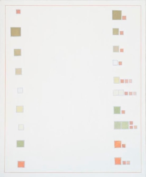 Melanie Smith, Diagram 59, 2016. Oil and encaustic on wood, 10 1/4 x 9 7/16 in.