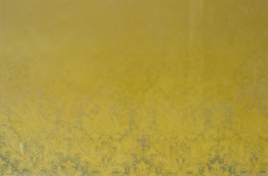 Melanie Smith, Tapiz I, 2012. Acrylic enamel and encaustic on wood, 22 in. x 32 in.