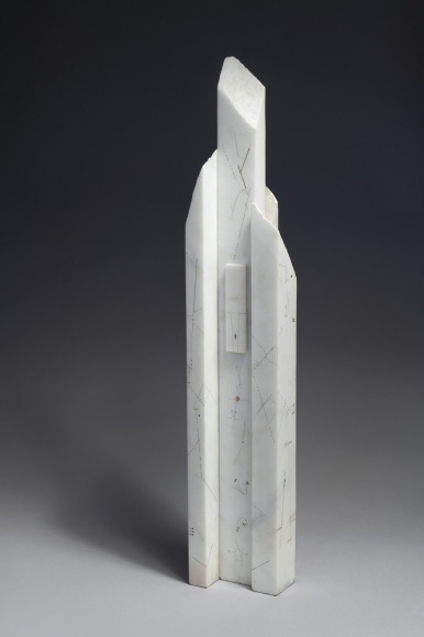 Untitled, 1986,&nbsp;Drawing on marble,&nbsp;29 1/2 x 5 1/16 x 4 5/16 in. (75 x 13 x 11 cm.)
