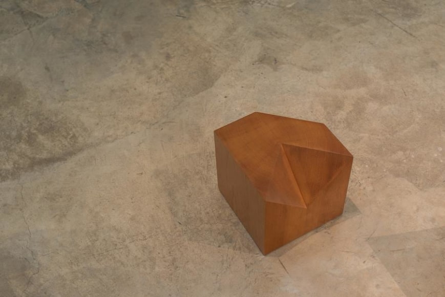 Antonio Liz&aacute;rraga, Sem t&iacute;tulo, 1991. Brazilian Freij&oacute; wood (walnut), 10 x 10 x 10 in.