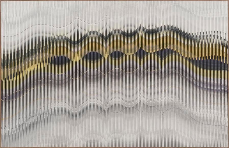 Abraham Palatnik, W-562, 2014.  Acrylic on wood, 43 1/4 x 65 x 2 in. / 110 x 165 x 5 cm.