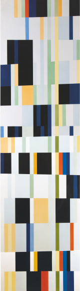 Alejandro Otero, Tabl&oacute;n 13, Bonjour M. Cezanne [Plank 13, Good Morning Cezanne], 1987. Industrial enamel on wood, 78 11/16 x 21 5/8 in. (200 x 55 cm.)