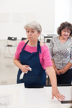 Printmaking Workshop with Marie Leterme. Sicardi Gallery, August 24, 2013.