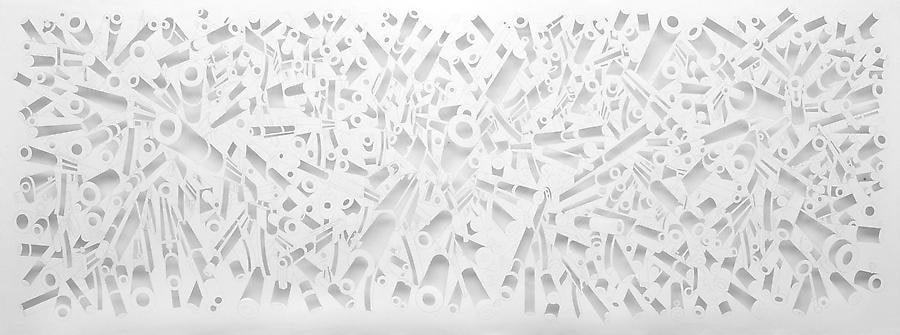Miguel &Aacute;ngel R&iacute;os, Untitled, 2012, Drawing on paper and cut out, 59&quot; x 157.4&quot;