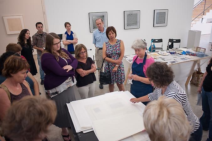 Printmaking Workshop with Marie Leterme. Sicardi Gallery, August 24, 2013.